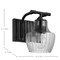 Nuvo Destin 1-Light Vanity, E26 60W, Black And Silver, Clear Ribbed 60/7701 - alternate 8